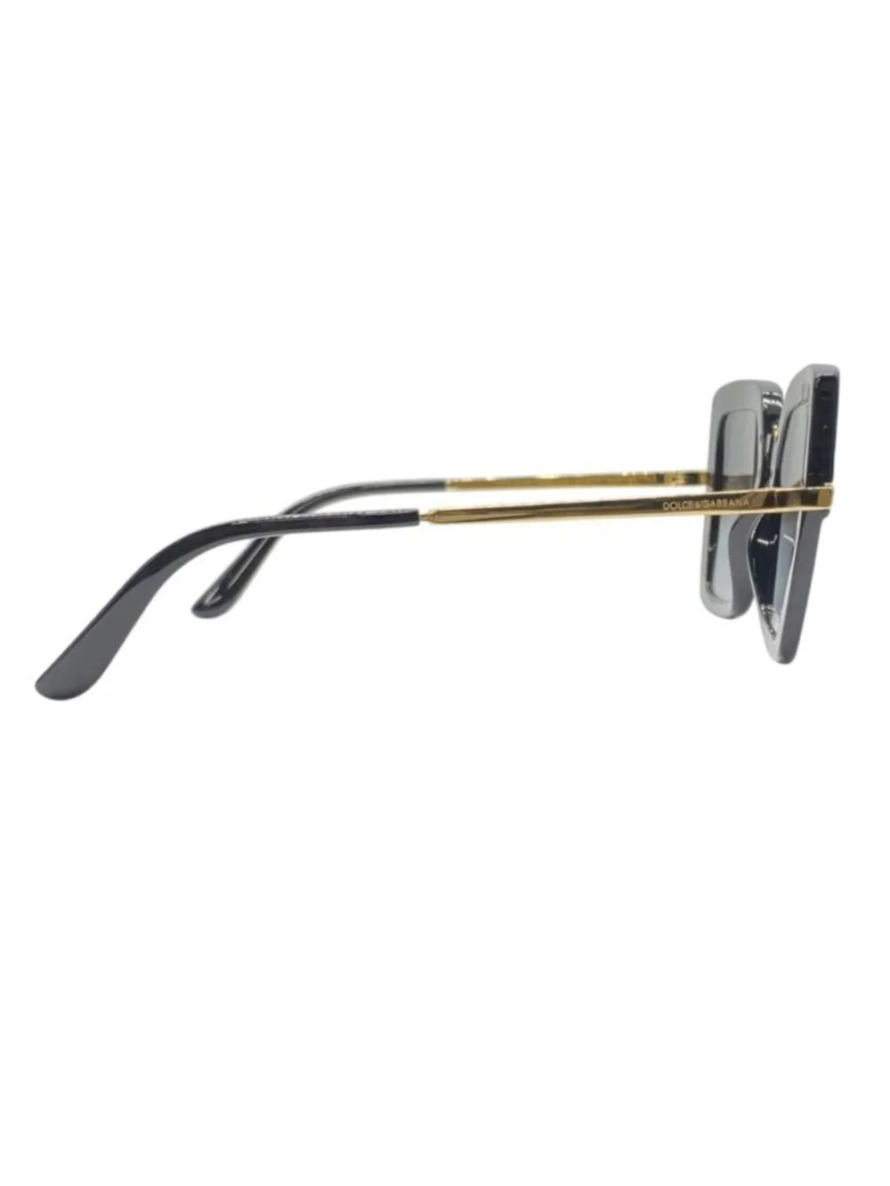 Dolce & Gabbana Sunglasses Eyewear Square Acetate Black Gold